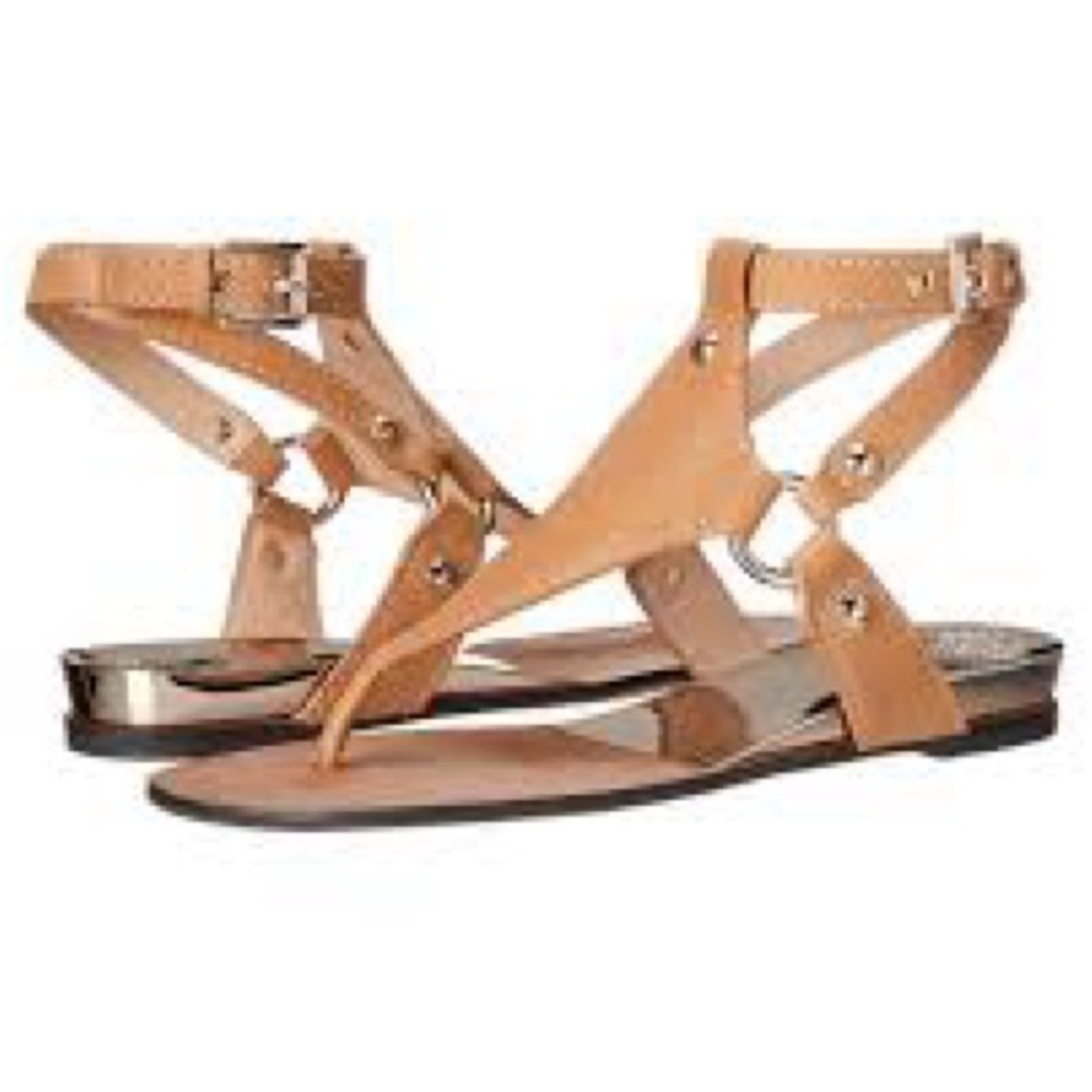 Vince Camuto Adalina leather brown strappy sandals